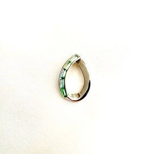 LIA SOPHIA WATERCOLORS GREEN TEARDROP PENDANT